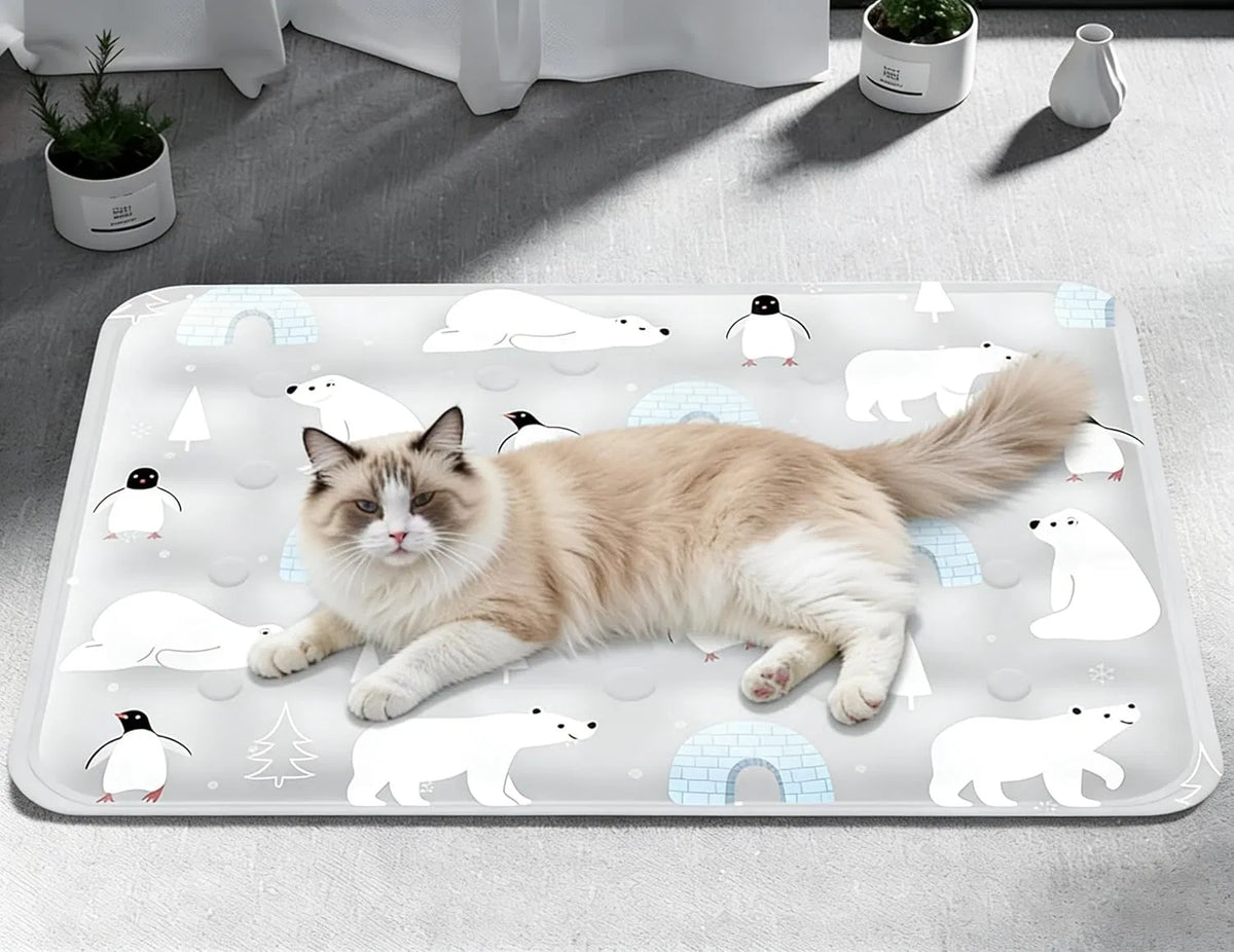 Dog cooling mat for summer heat relief, side view