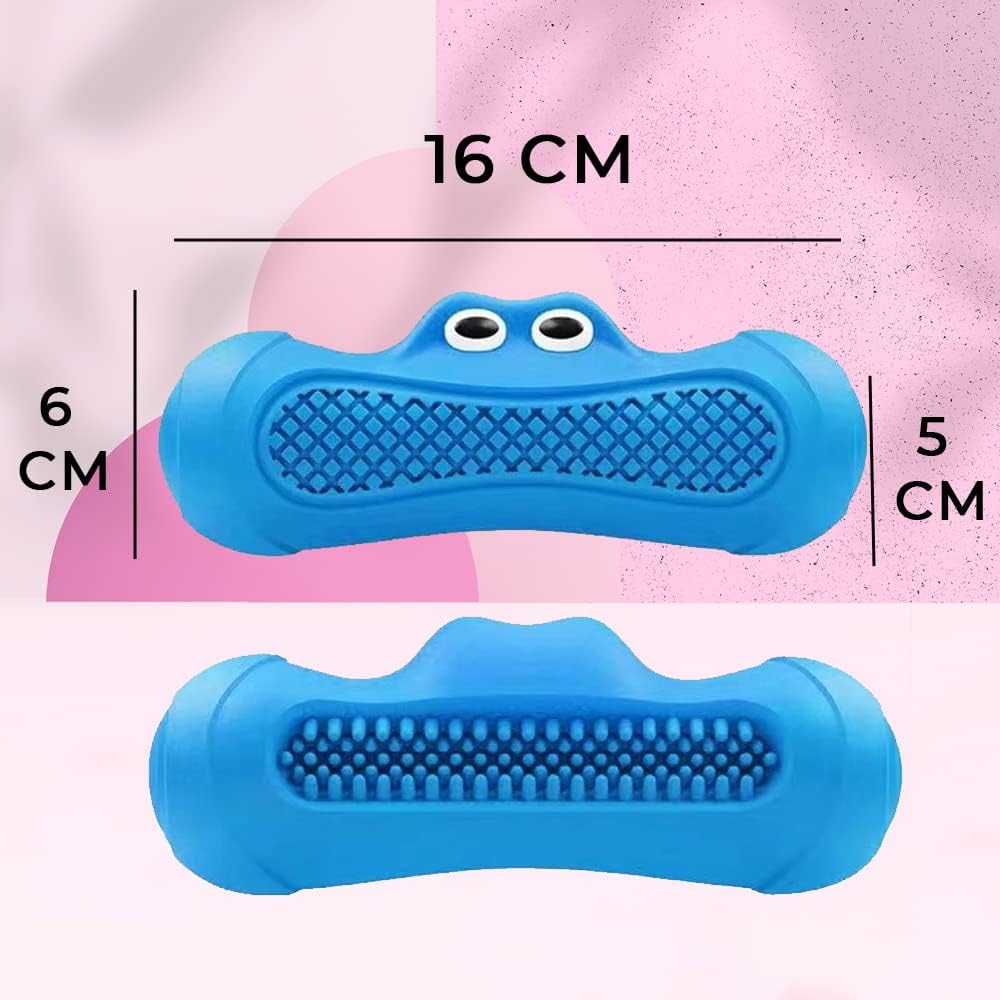 Blue monster chew toy size chart, 16 centimeters