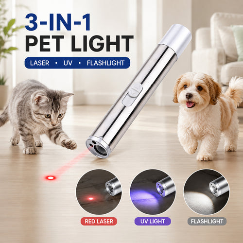 3-in-1 pet laser light with dogs infographic