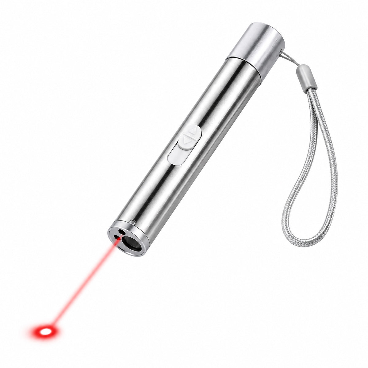 Silver 3-in-1 pet laser pointer product shot