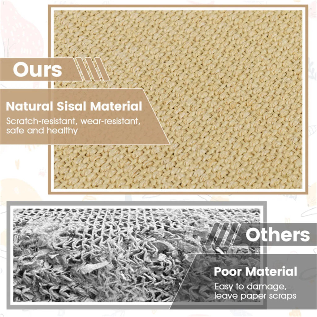 Cat scratching rug set – natural sisal material