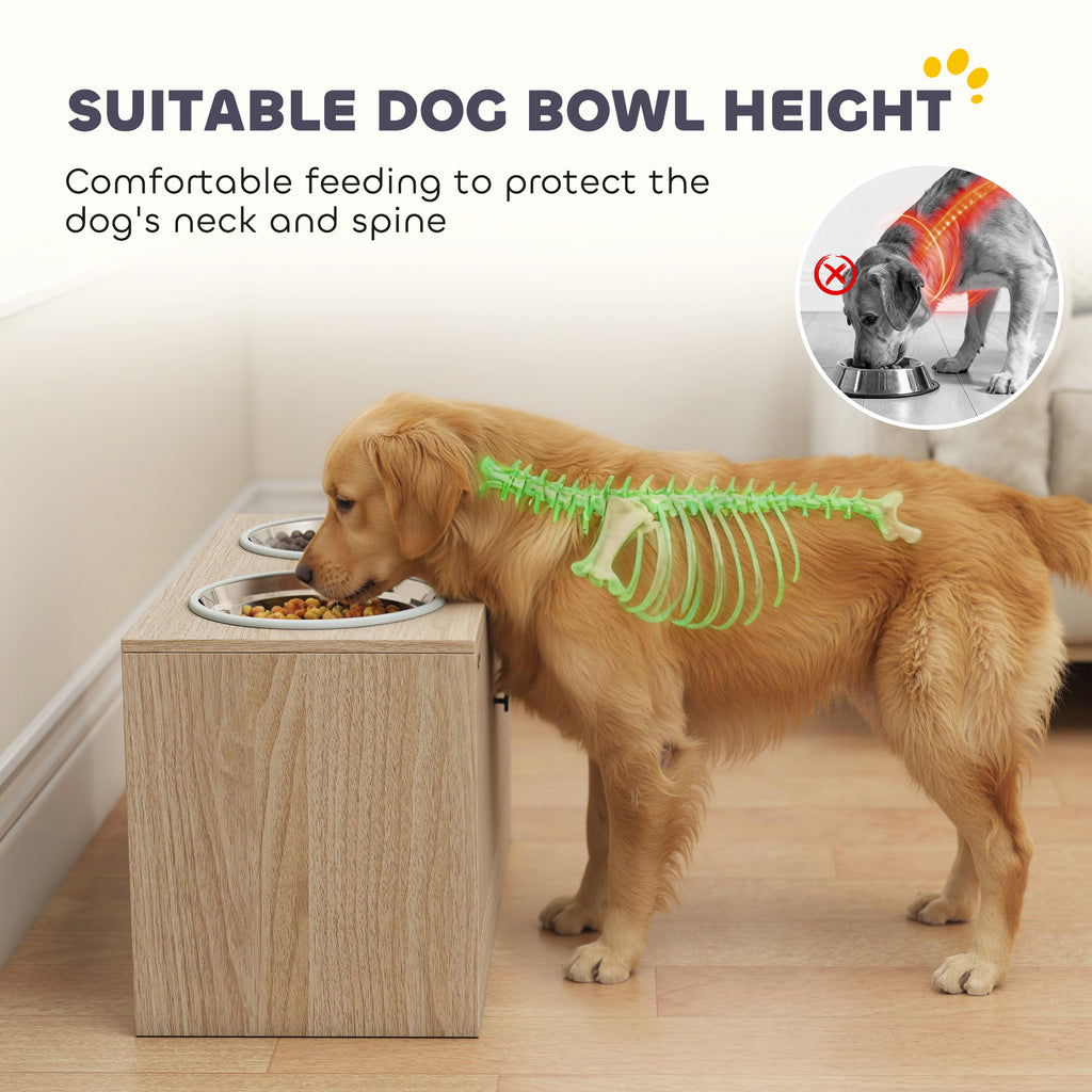 Raised dog bowls with slow feeder mat for large dogs
