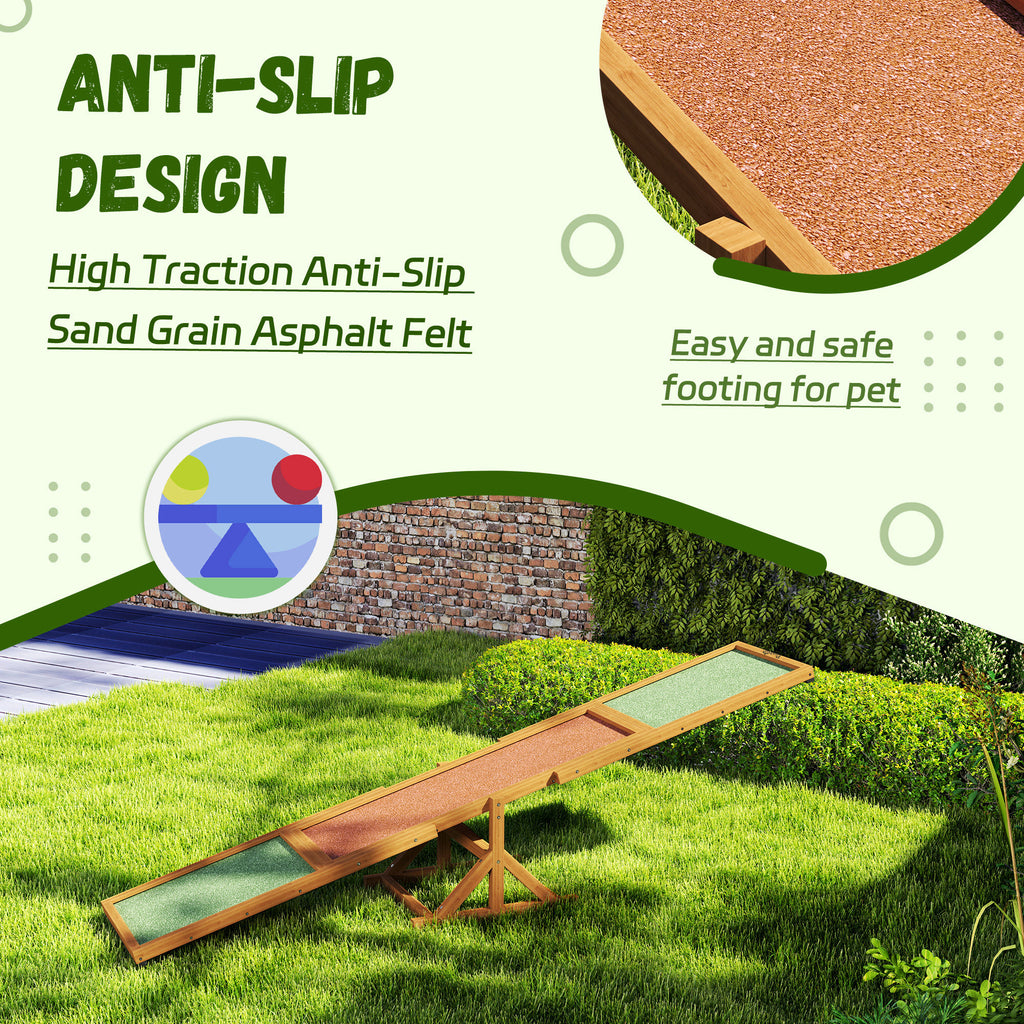 Anti-slip design dog agility seesaw infographic