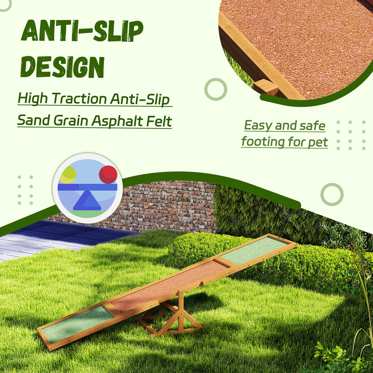 Anti-slip design dog agility seesaw infographic