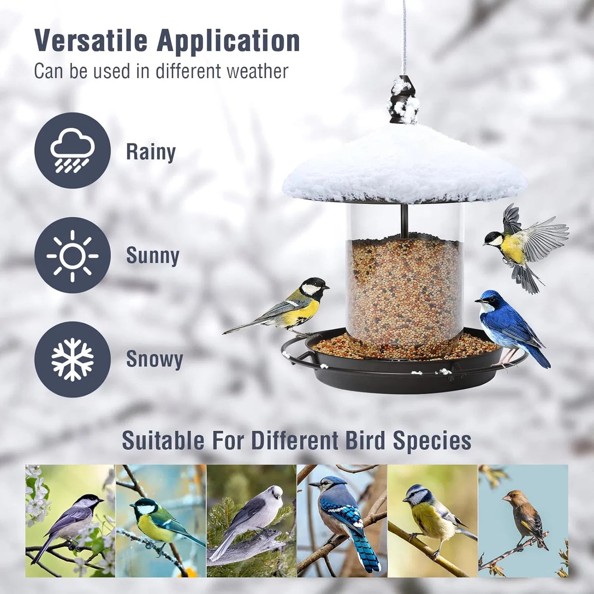 bronze metal roof bird feeder for all weather use in rain sun and snow suitable for different wild bird species