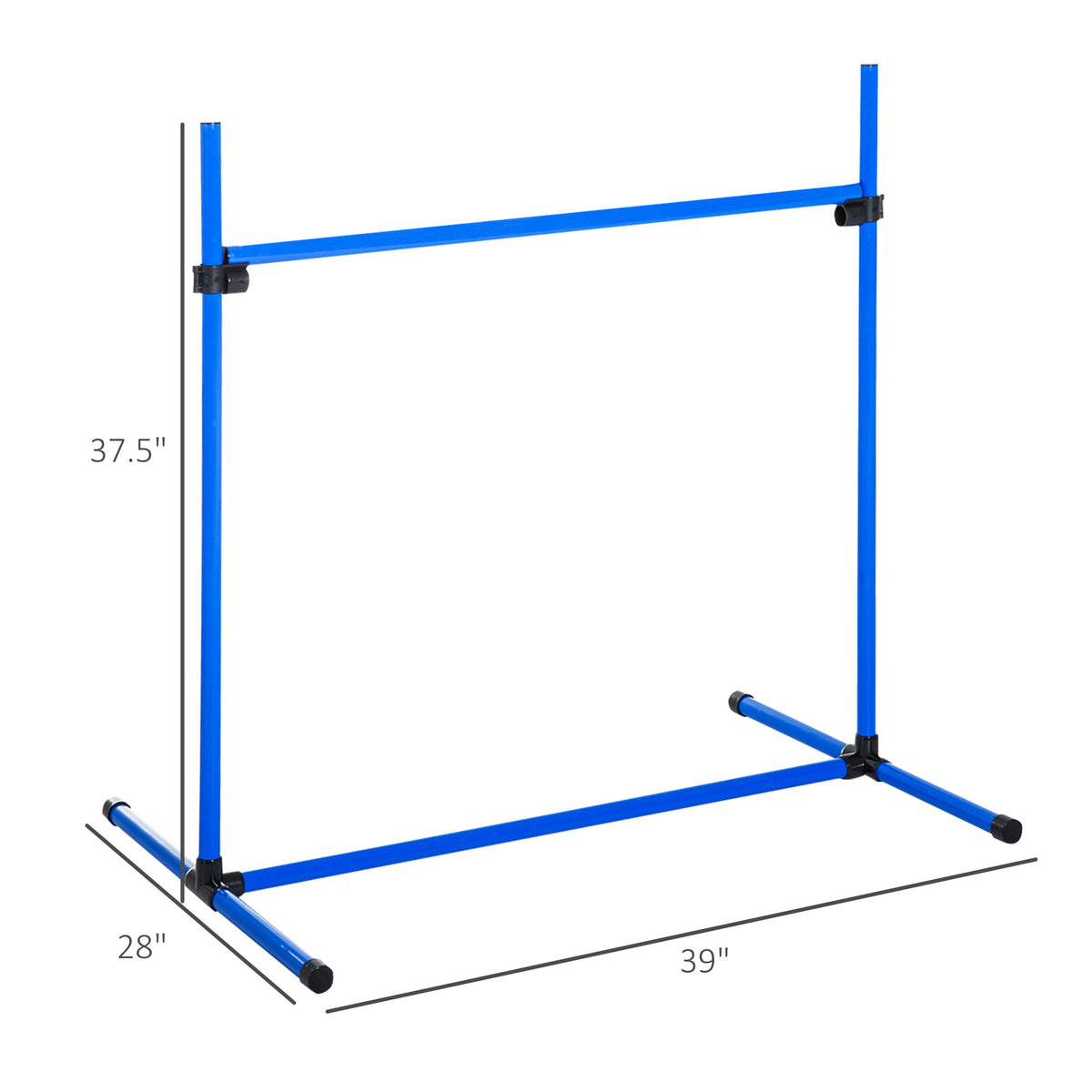 Blue adjustable dog agility jump bars product shot