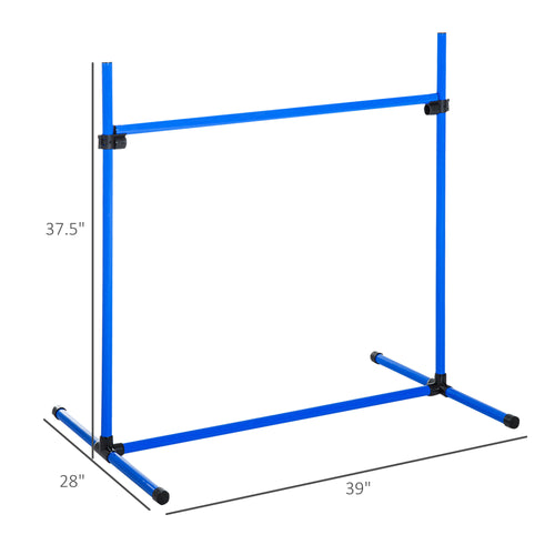 Blue adjustable dog agility jump bars product shot