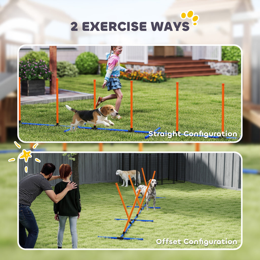 5 exercise ways dog agility poles infographic
