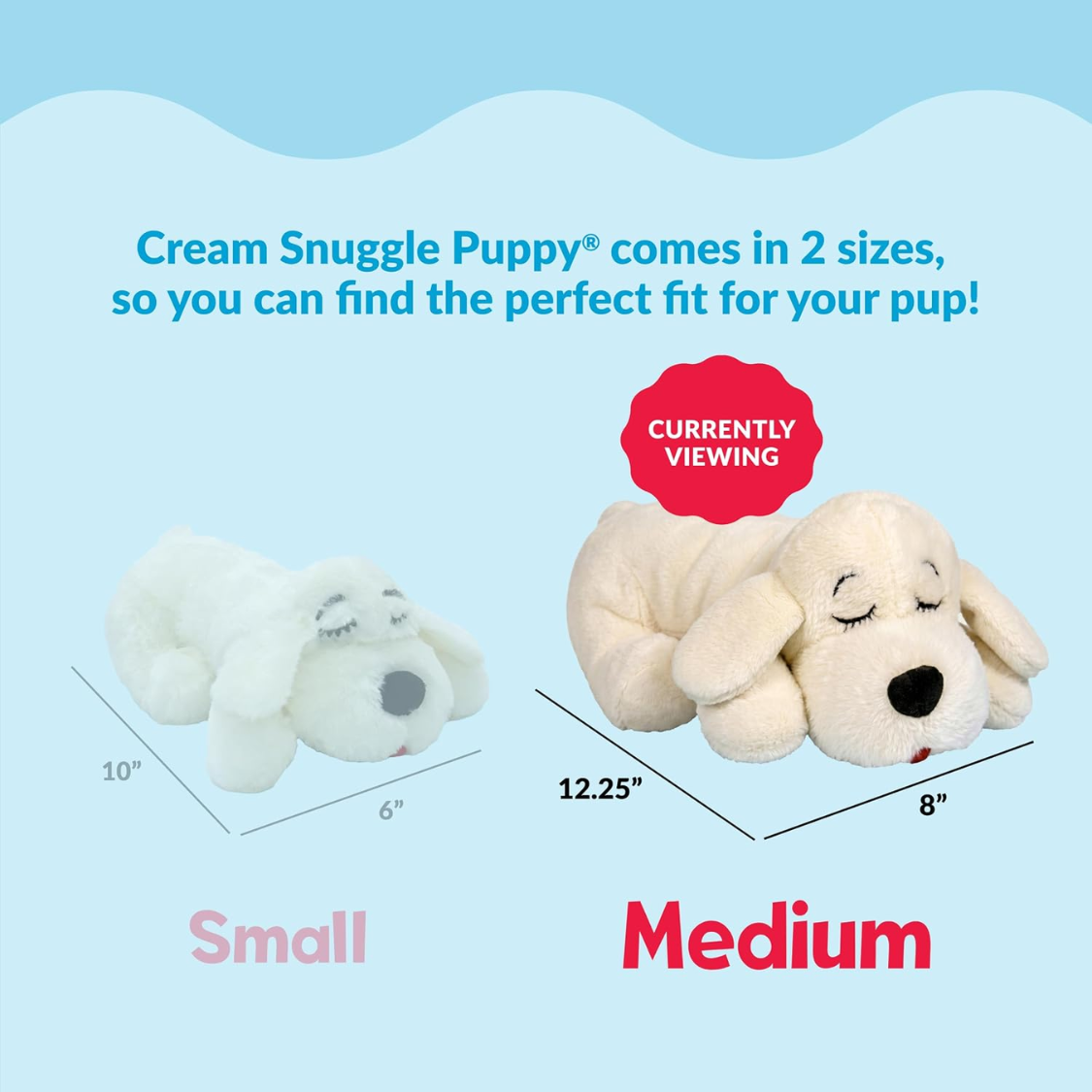 Medium size cream plush heartbeat toy infographic