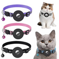 Reflective waterproof nylon dog collar with AirTag holder case