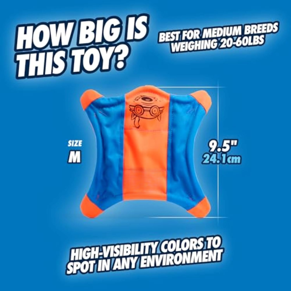Flying squirrel toy size guide infographic