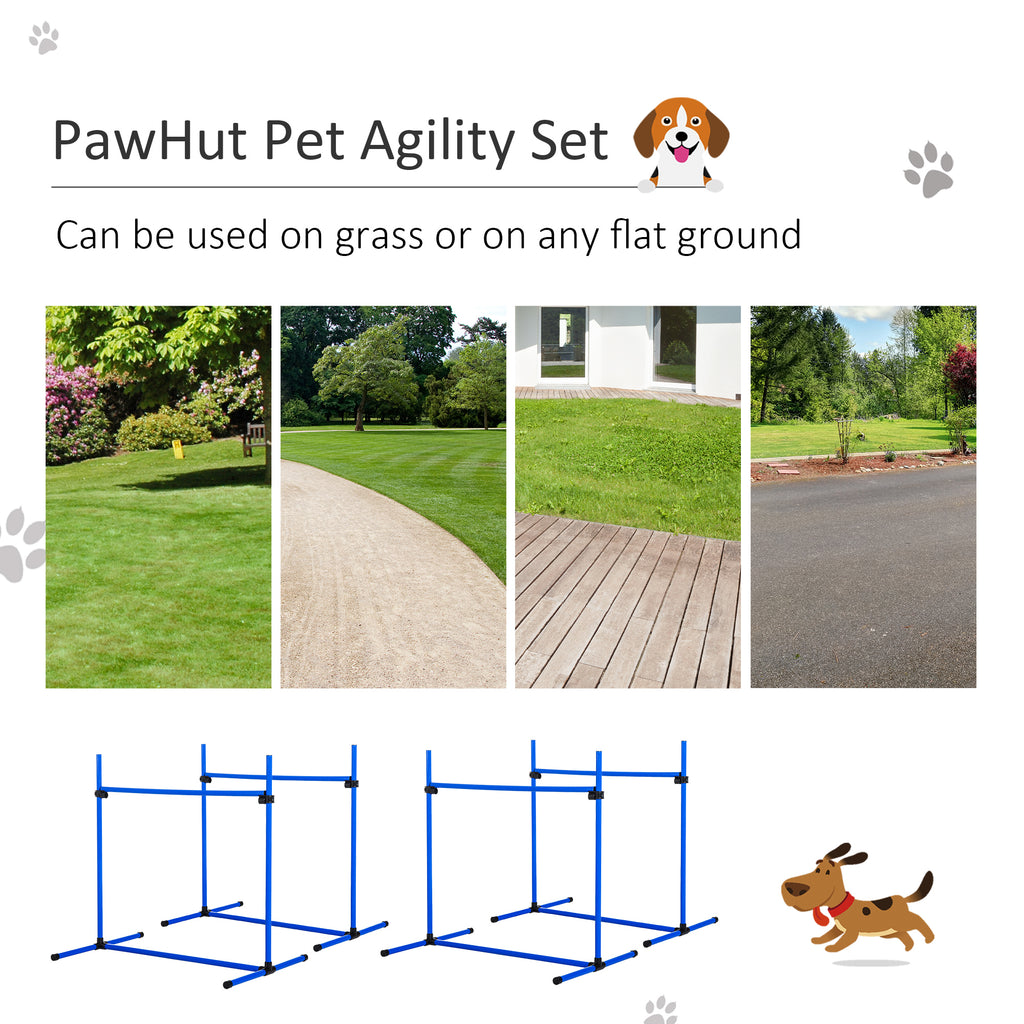 Backyard agility jump set infographic