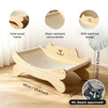 Cat Scratcher Bed for Indoor Cats Kitten Bed Cat Hammock with Solid Wood Frame Wear Resistant Sisal Backrest Design Cats Scratcher...