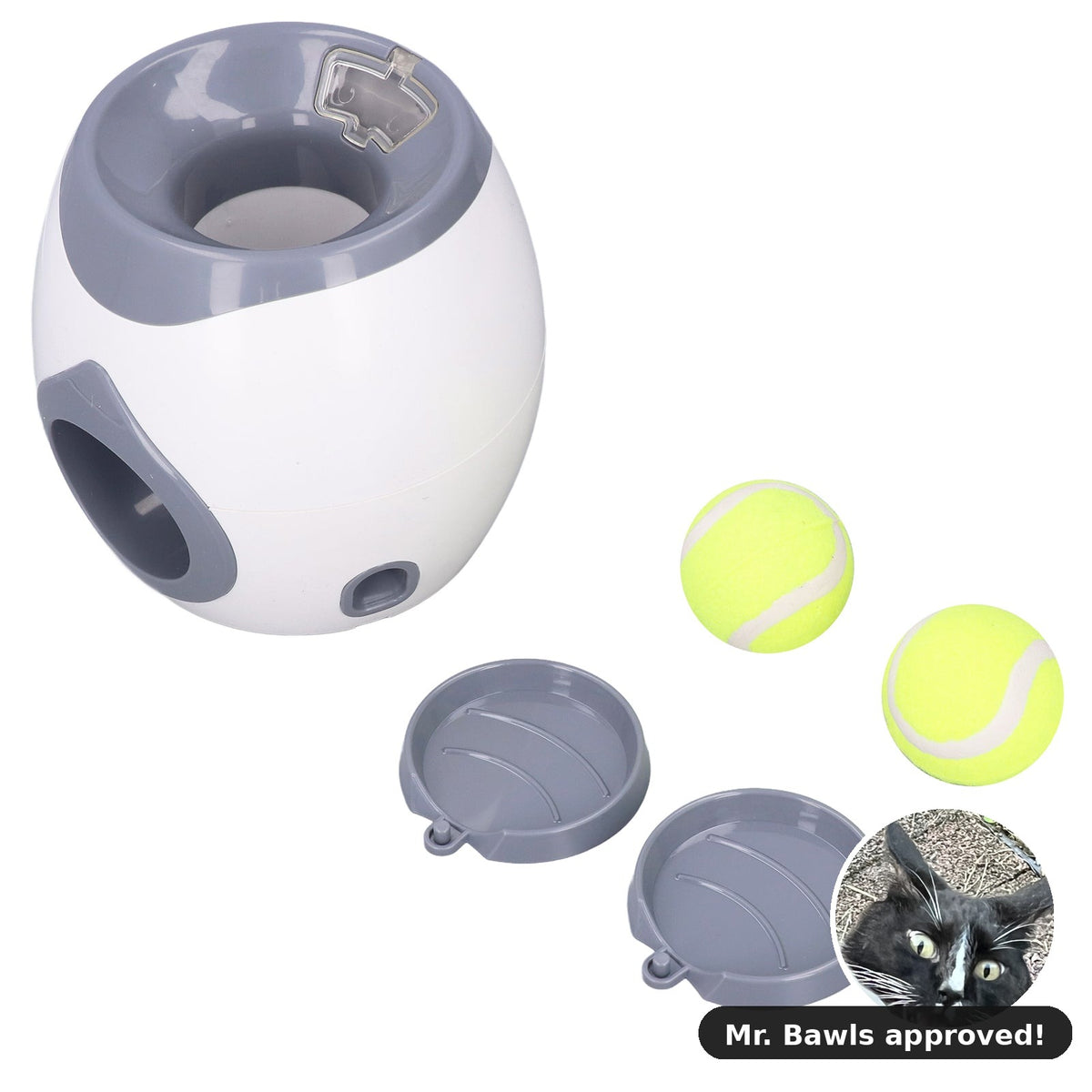 Dog Ball Feeding Toys Dog Tennis Ball Feeding Machine With 2 Tennis For Dog Training