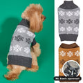 Snowflake Brown Gray Autumn And Winter New Dog Christmas Sweater